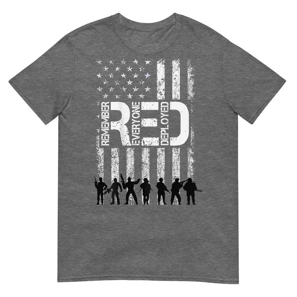 On Fridays We Wear Red Military Veteran Day Us Flag Back TShirt