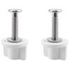 Hand-Tightened Lower-Mount Toilet Seat Hinges & Screws - 304 Steel
