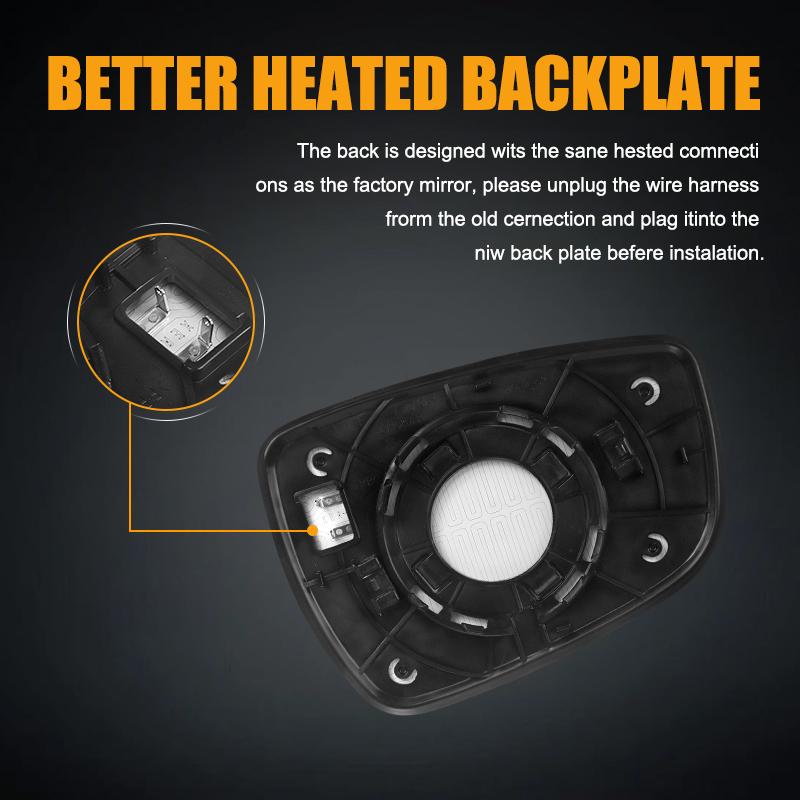 Front Door Side Mirror Glass With Backing Plated Heated For Hyundai Accent 2011 2012 2013 2014 2015 2016 2017 2018 Left Right