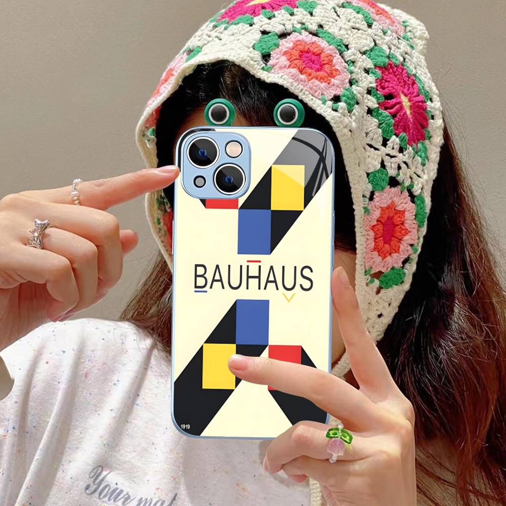 Абстрактная B-Баухаус Геометрическое Искусство Для IPhone 14 13 12 Mini 11 Pro XS Max X XR 14 Plus Защитное Стекло