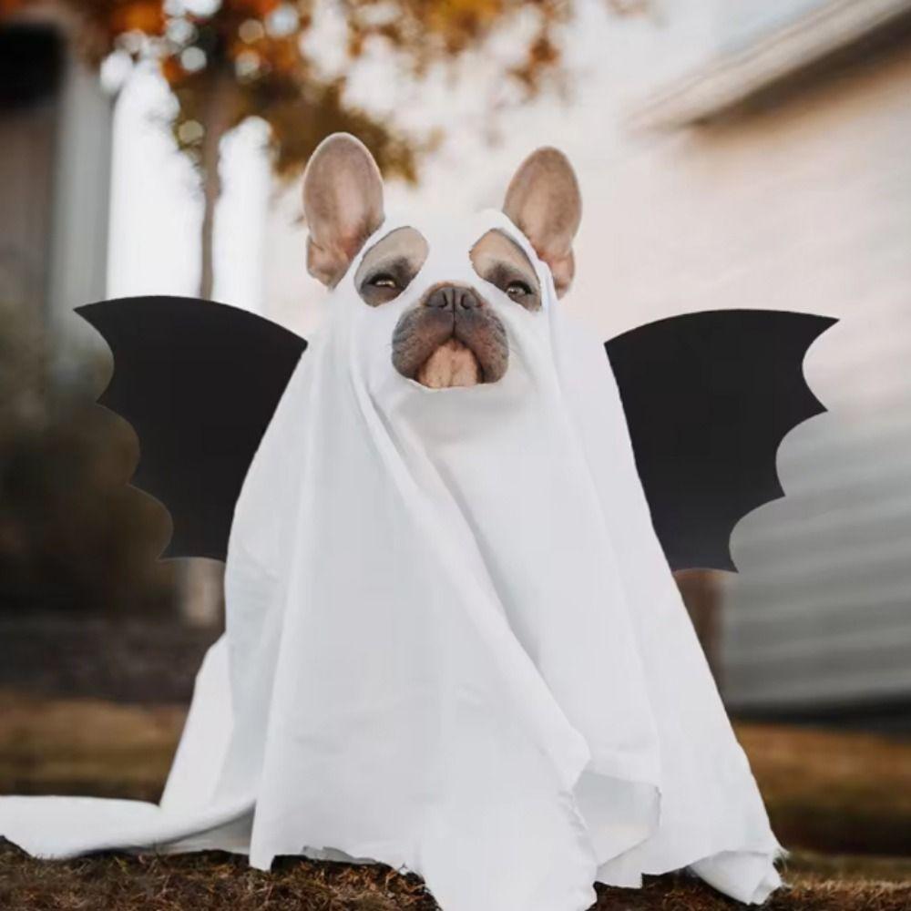 Decorative Dog Ghost Cape Scary Pet Cosplay Clothes Cat Halloween Capes Halloween