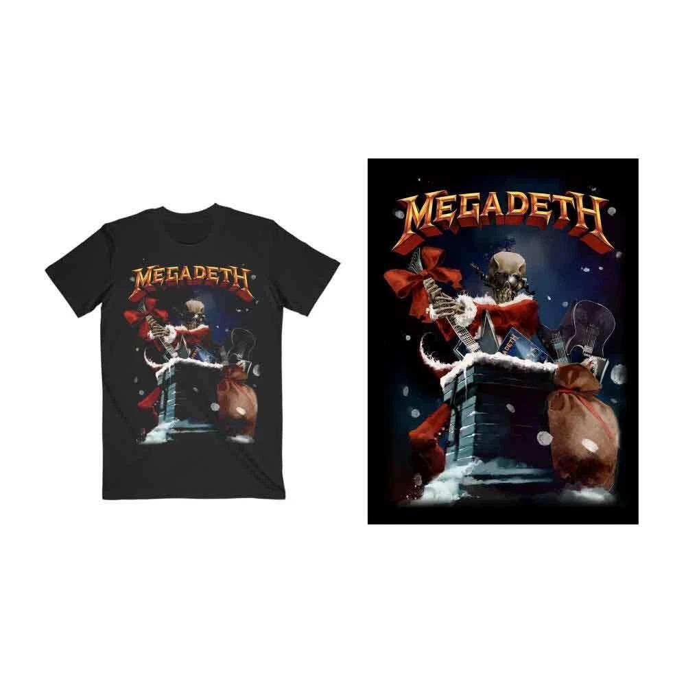 Футболка Megadeth Санта Вик Дымоход Черная Новая