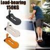 The New Car Roof Rack Step Foldable Car Door Step Multifunction Universal Latch Hook Auxiliary Foot Pedal Aluminium Alloy Safety Hammer