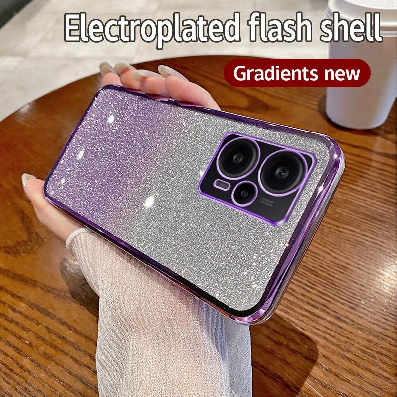 Для Xiaomi Poco X4 GT Чехол Redmi K50i Чехол для телефона Блестящий блестящий силиконовый объектив камеры Мягкая задняя крышка