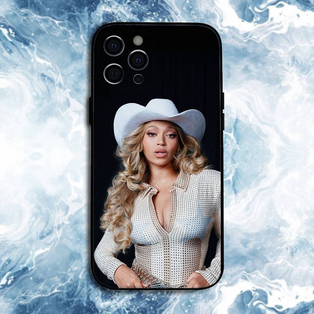 Чехол для телефона Music Girl B-Beyonce для iPhone17,16,15,14,13,12,11 Plus,Pro Max, Мягкий силиконовый черный чехол