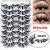 Effect Wispies Fluffy Full Volume Thick Eye Lash Extension False Eyelashes 25MM Lashes 4D Mink