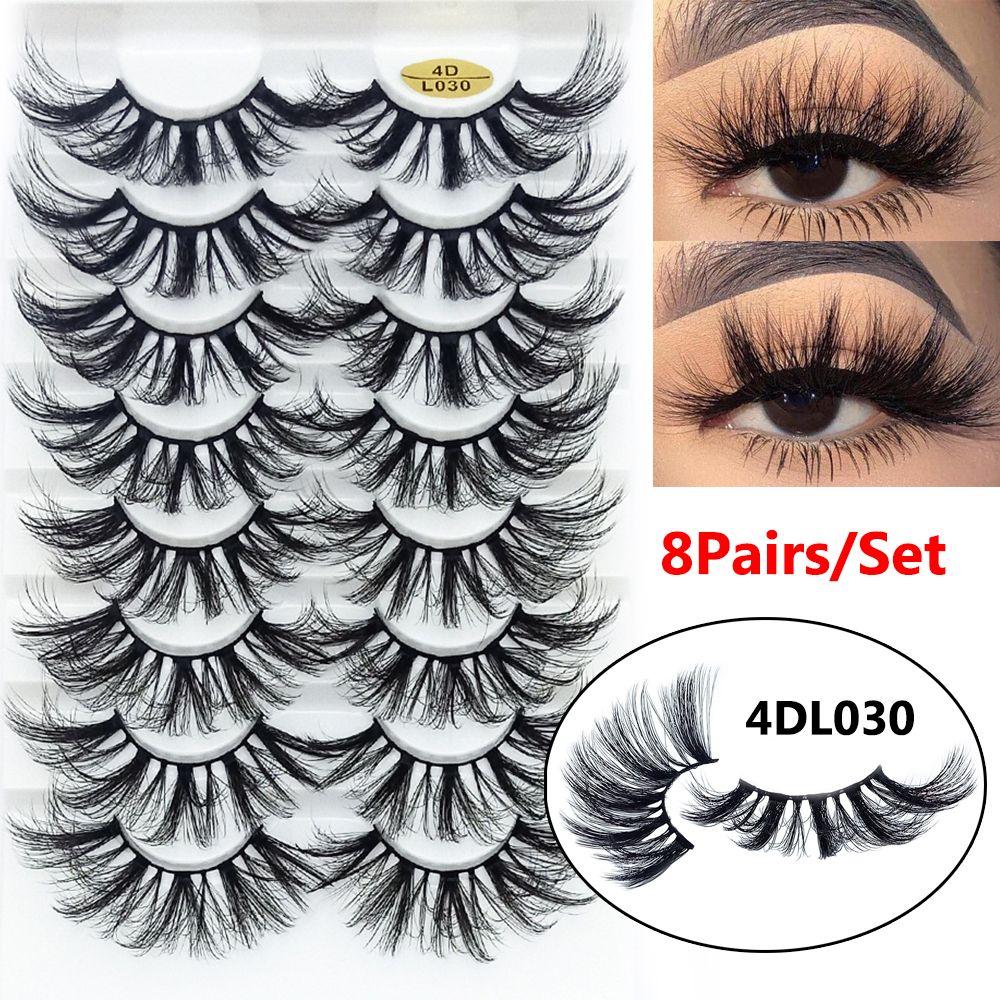 Effect Wispies Fluffy Full Volume Thick Eye Lash Extension False Eyelashes 25MM Lashes 4D Mink