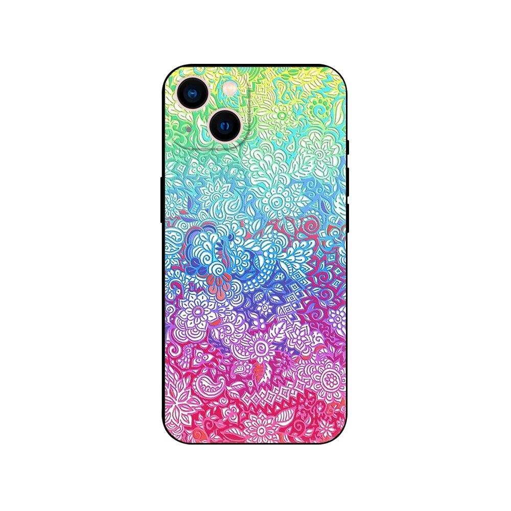 Чехол для телефона с красочной росписью и цветами для iPhone Samsung Galaxy Redmi Xiaomi Oppo OnePlus Note SA 7 8 9 10 11 12 13 14 20 21 22 23 53 54 Pro Max Ultra