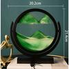 Art Flowing Sand Painting Rotatable Hourglass Picture Black Frame Glass Sand Clock Deep Sea Quicksand Home Decoration Sandglass