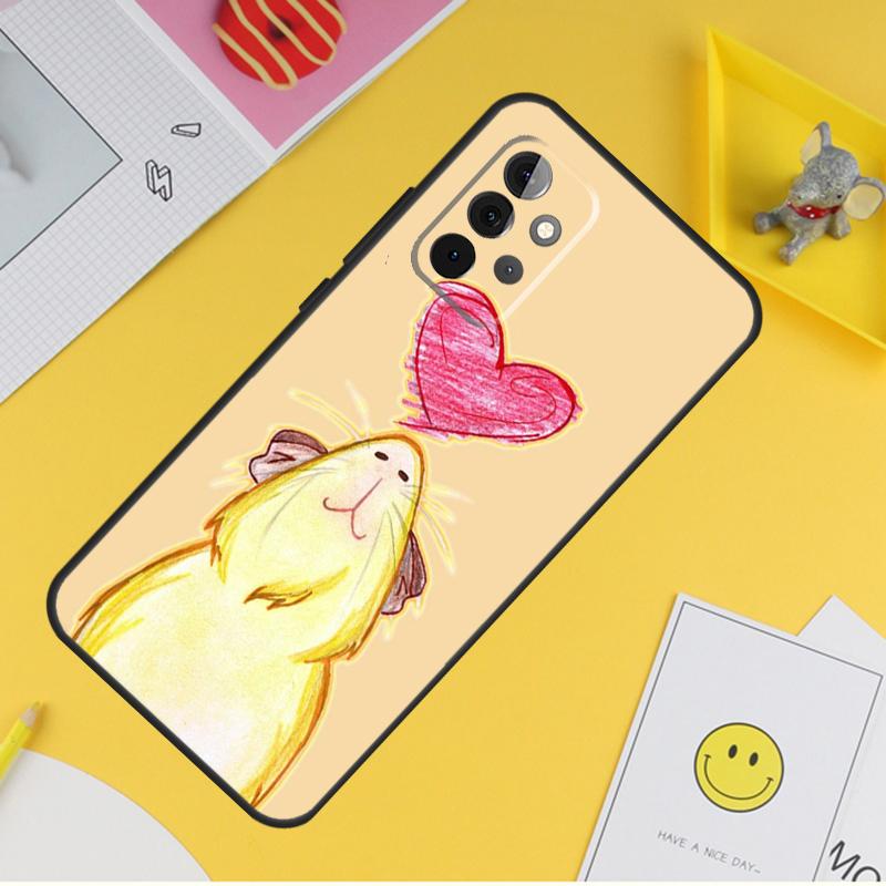 Милый чехол с изображением морской свинки для Samsung Galaxy A54 A34 A14 A13 A33 A53 A12 A32 A52 A71 A51 A15 A25 A35 A55