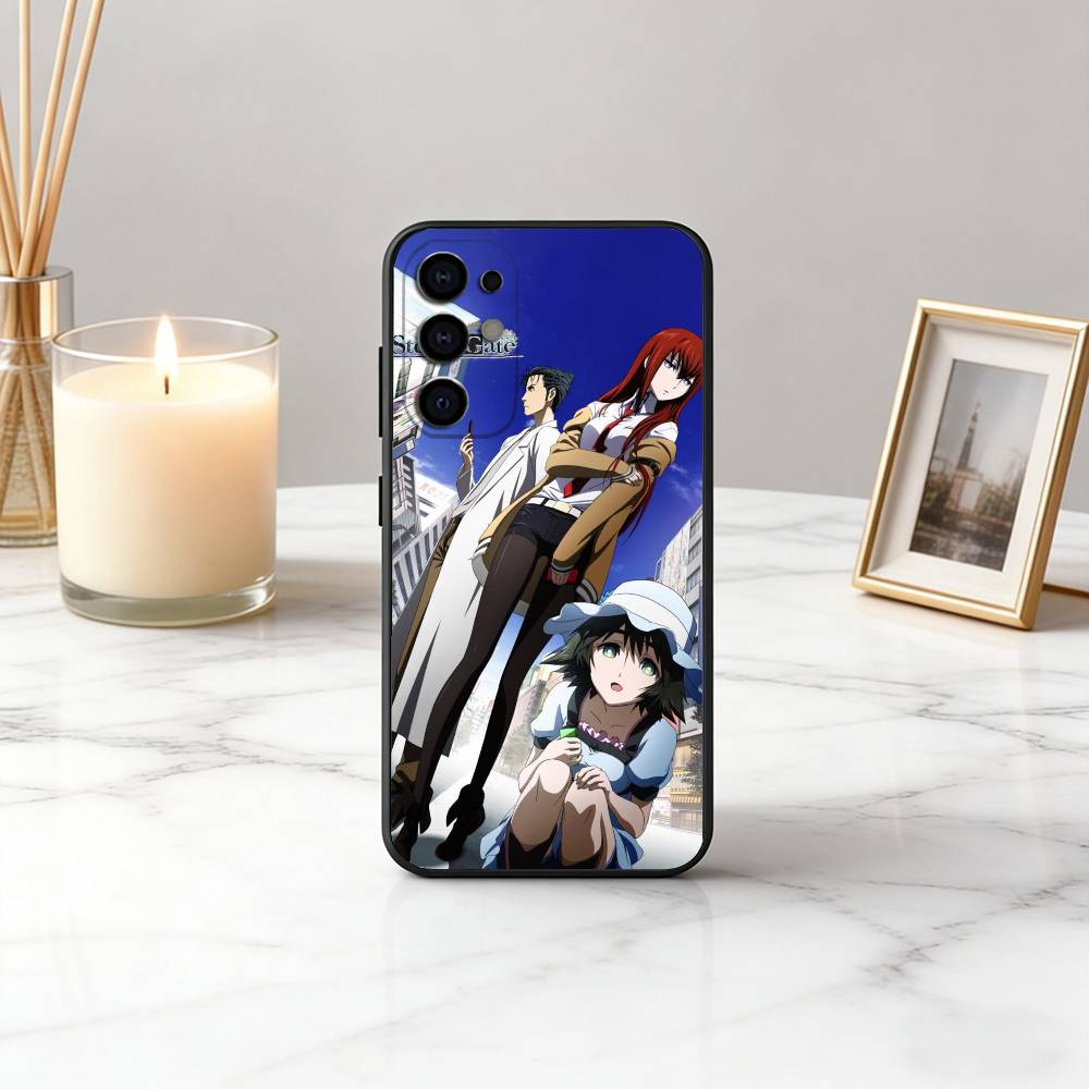 STEINS R-Ринтаро Окабе GATE Чехол для телефона Черный Силикон Мягкий Для Samsung S25,S24,S21,S22,S23,S30,Ultra,S20,Plus,Fe,Lite