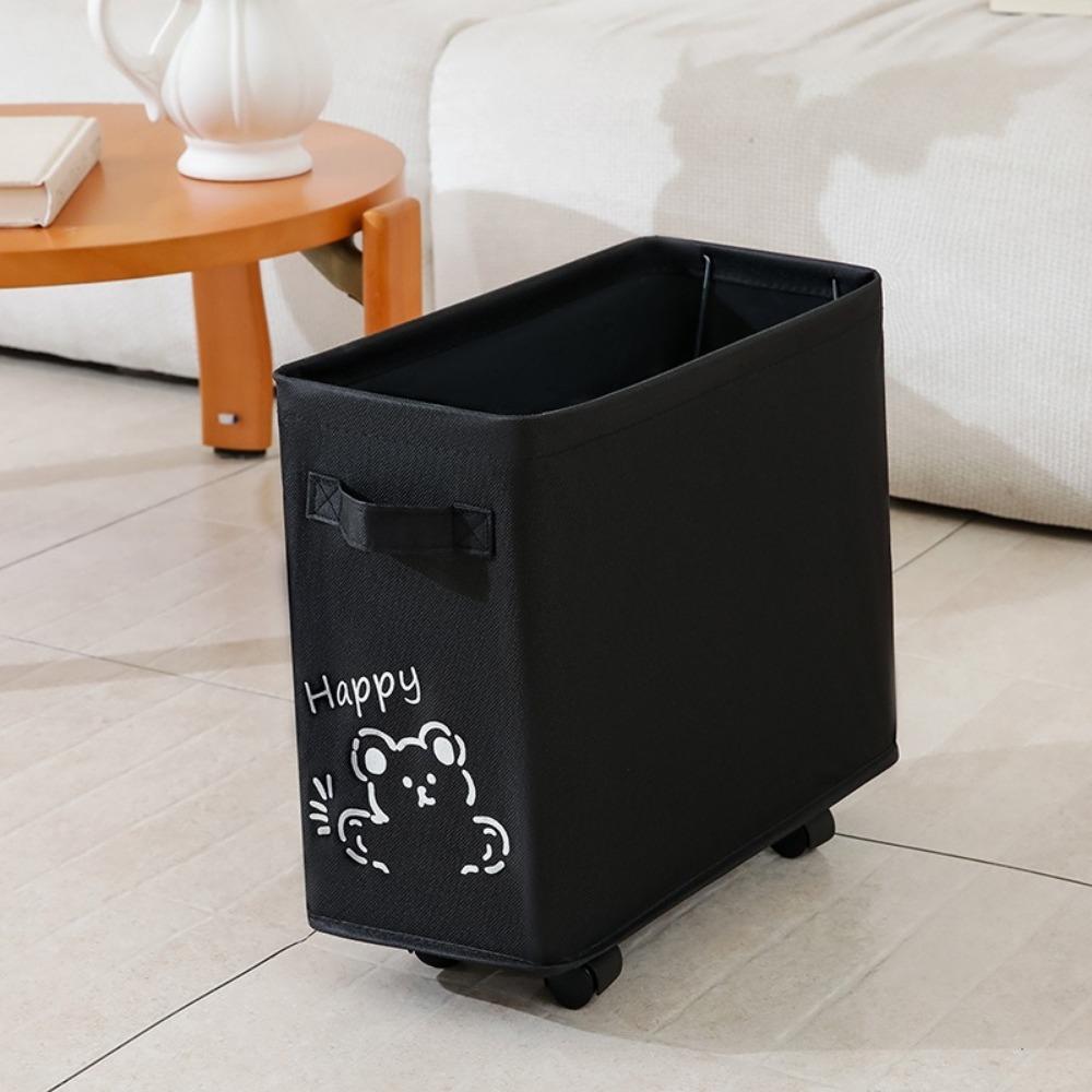 Space Saving Under Desk Storage Box Moisture-proof Rolling Storage Basket Living Room