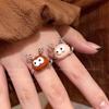 Charming Big-Eyed Open Ring for Girls – Unique, Fashionable, and Personalized Index Finger Ring, Perfect for Besties and Couples.