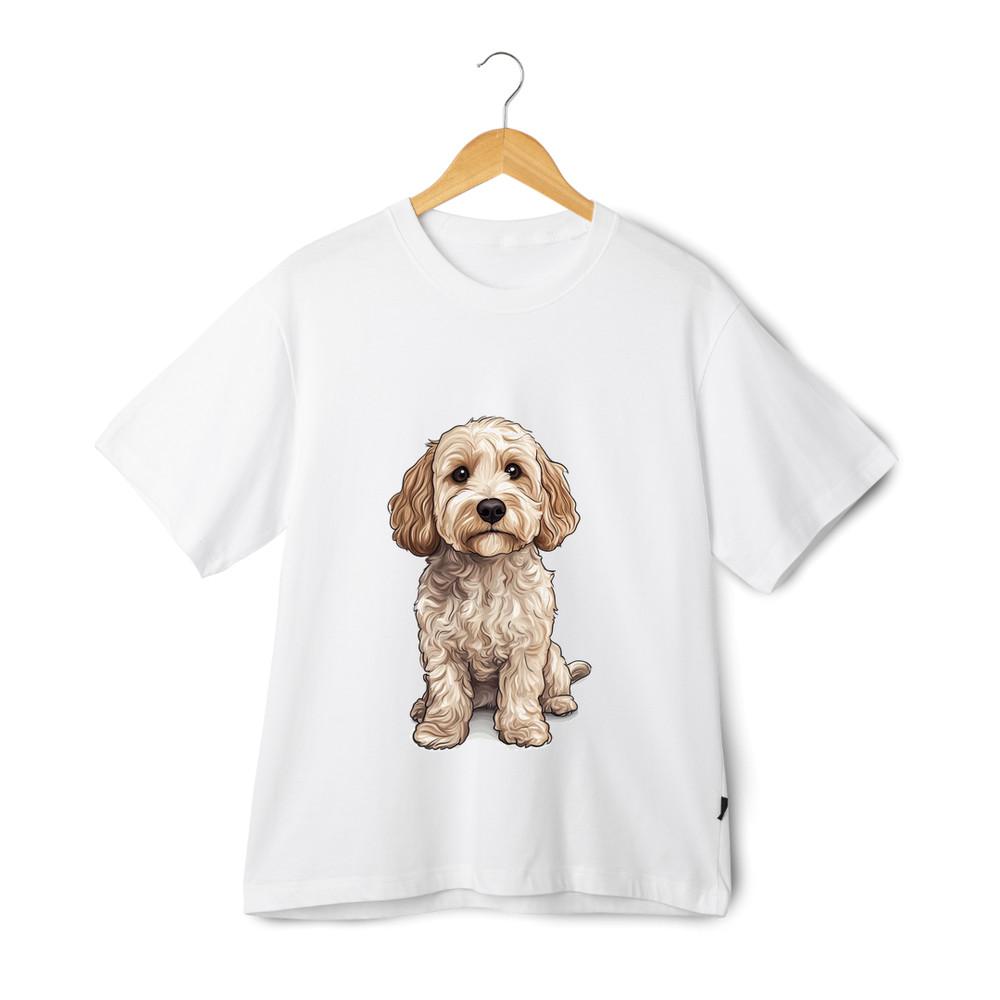 Labradoodle T-Shirt - Unisex Cute Dog Cartoon Graphic Pet Lover Puppy Tee