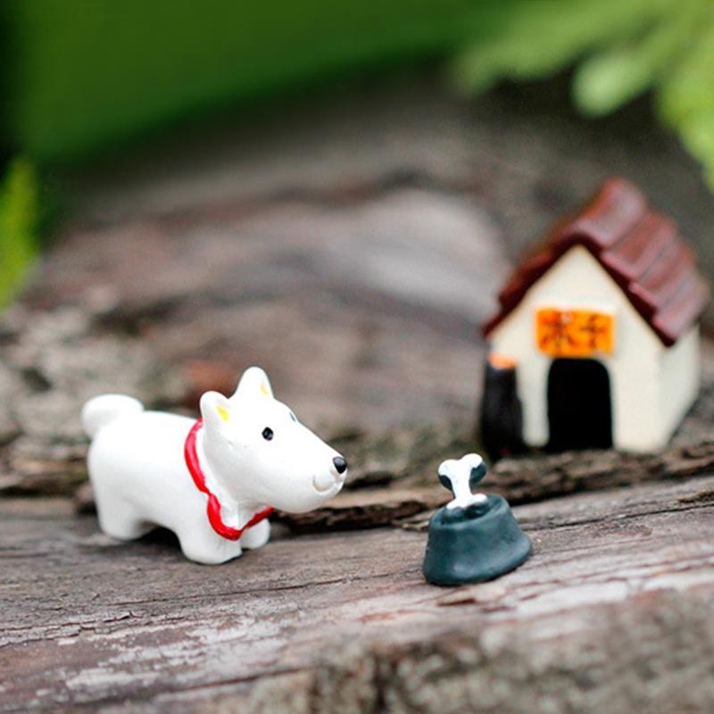 Творчество DIY суккулентные растения горшечная культура Microlandschaft фея собака украшение дома аксессуары
