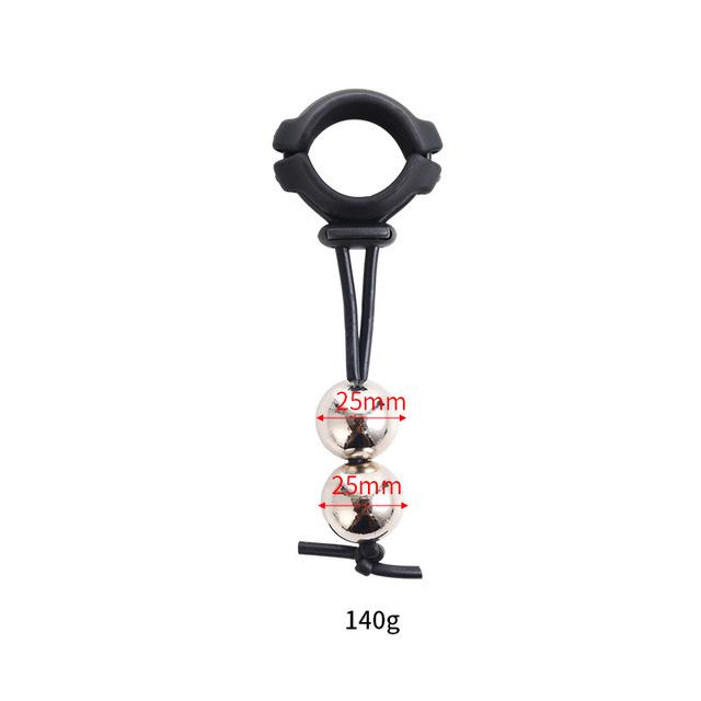 БДСМ Мужской Кольцо Пениса Упражнение Устройство Весовой Подшипник Удлинитель Пениса Увеличитель Носилки Шарик Блокировка Спермы Секс-Игрушки Для Взрослых для Мужчин