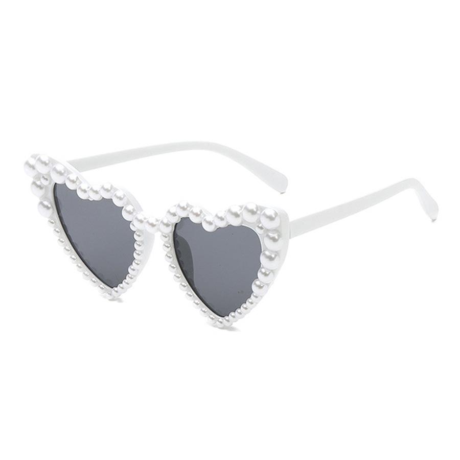 2PCS Heart Shaped Glasses With Faux Pearl Trendy Plastic Frame For Festivals Parties Vacations And Hiking