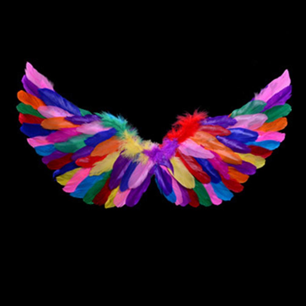 Angel Feather Wings with Elastic Straps Lightweight Costume Cosplay Wings Photography Props Holloween Party DIY Decorations