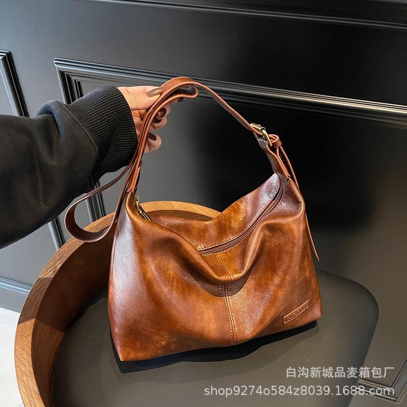 Women's Bag Fashion New Manufacturer Popular Women's Bag 2025 Portable Underarm Tote Bag Retro Casual Bag