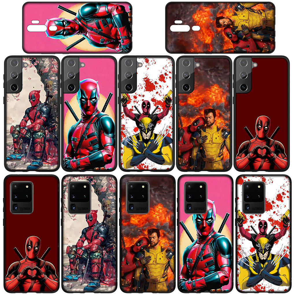 Чехол для телефона Samsung Galaxy S25 S24 S23 iPhone 16 15 Xiaomi Redmi Note 14 13 12 16E X 11 Pro Max OPPO Moto Huawei Marvel Comics Росомаха Дэдпул