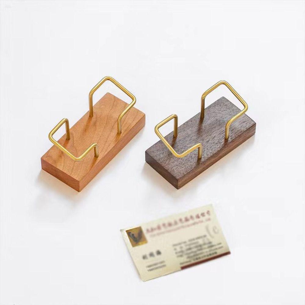 Tabletop Shelf Wooden Card Holder Card Storage Cards Display Stand Business Card Holder High-End