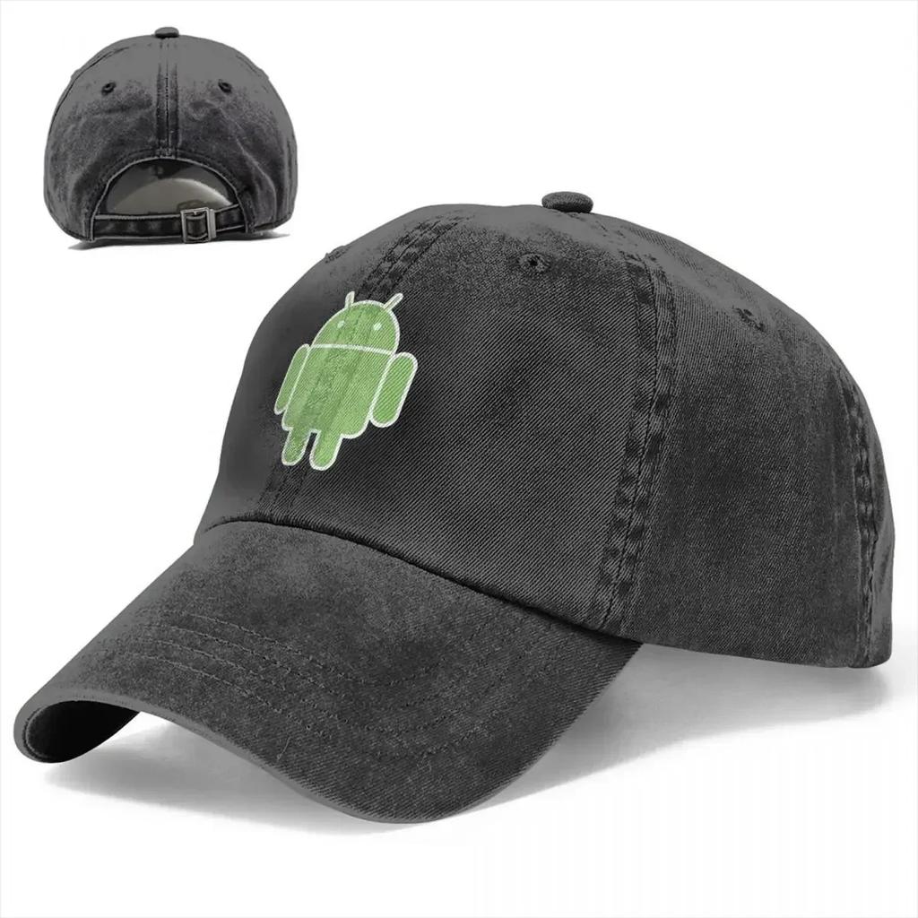 Винтажная Бейсболка Android для Мужчин Женщин Потертая Джинсовая Кепка Snapback Для Улицы Летний Подарок Кепки Кепка