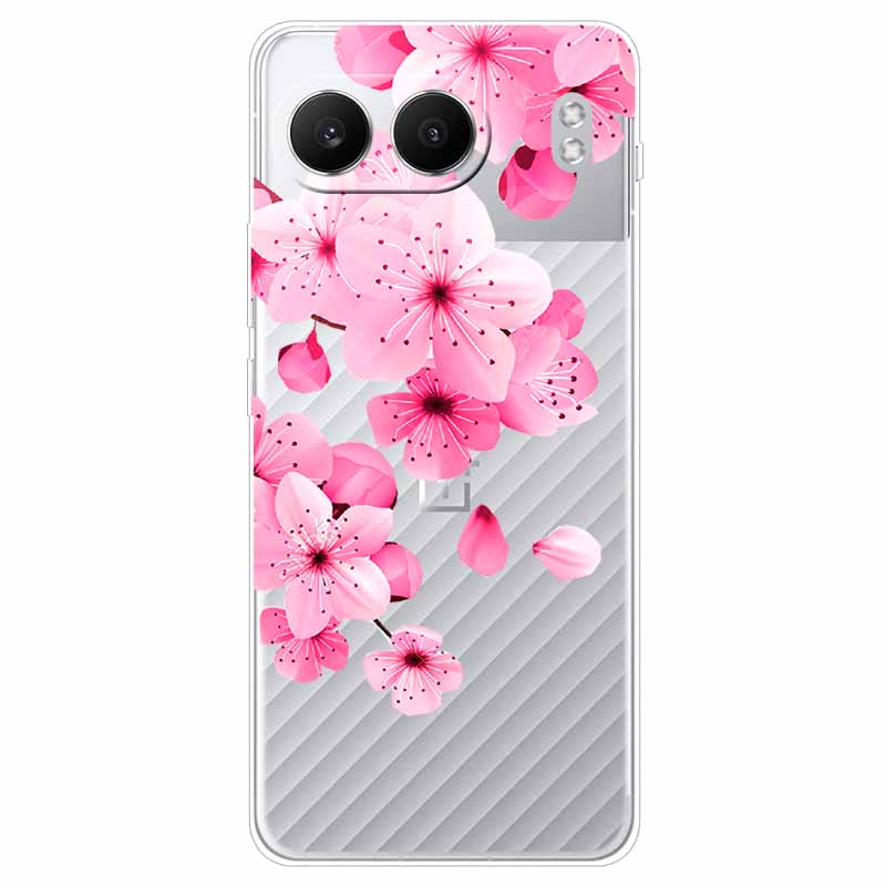 Чехол для Oneplus Nord 4 6,74'' Цветы Прозрачный ТПУ Силикон Funda Capa для Oneplus Nord 4 Nord4 5G Мягкие Чехлы Сумки