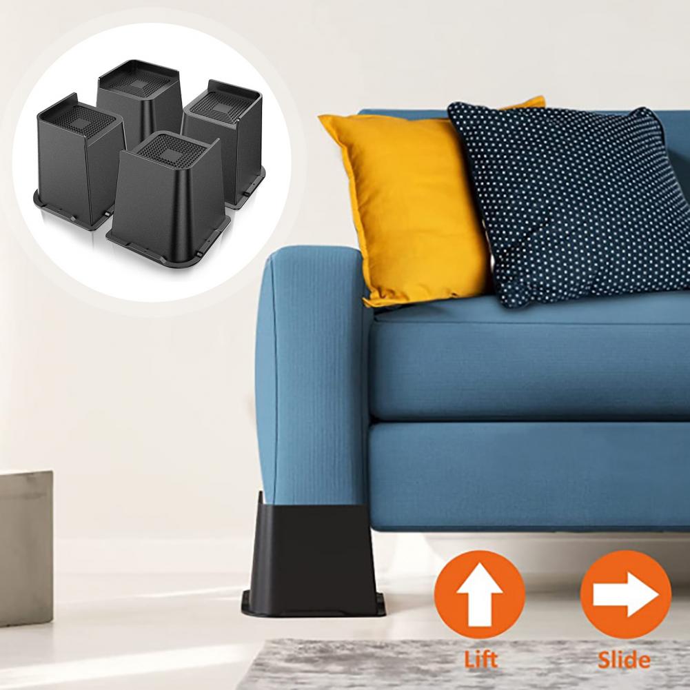 Подставки для стола Подставки для кровати Сверхпрочные подставки для мебельной кровати Набор 4 шт. Поддержки подъема на 2/3/4 дюйма для стула, дивана, кушетки, стола До для кровати