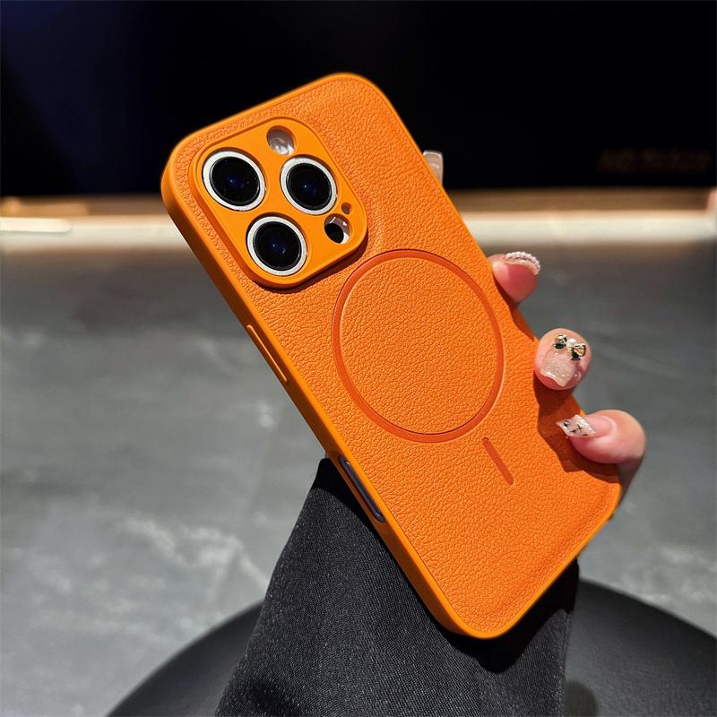 Защитные чехлы для камеры из искусственной кожи с магнитным креплением для iPhone 16 15 14 13 12 Pro Max Plus для беспроводной зарядки Magsafe, чехол-бампер