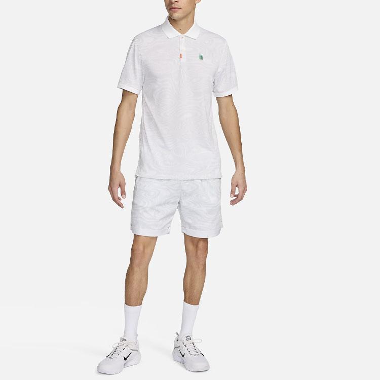 Nike Court Heritage Logo Embroidered Comfortable Tennis Casual Shorts Men Shorts White FD5405-100