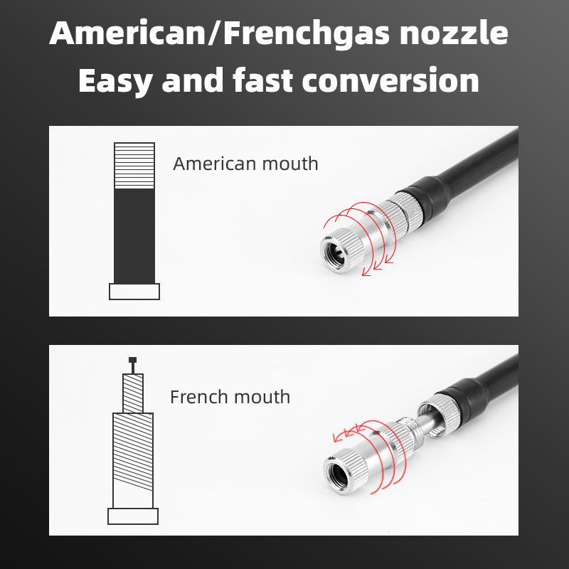 Портативный велосипедный воздушный насос высокого давления 300 фунтов на квадратный дюйм с манометром для вилки и амортизатора задней подвески горного велосипеда