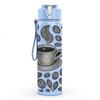 1PC Coffee Stone Texture 750ml Color Plastic Sports Water Bottle Leakproof Flip Straw Lid Suitable for Sports Office Home Use
