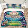3PCs Grandparent Love Design Cover Set, Breathable Fabric, Machine Washable (1 Duvet Cover + 2 Pillowcases) (Without Quilt) yy250911159