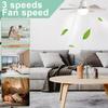 Ceiling Fan Light with Remote Timing Light Bulb Fan 3 Gear Wind Speed Wireless Fan Dimmable for Living Room Bedroom