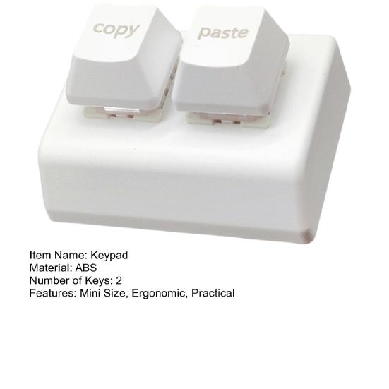 Mini Keypad Ergonomic Design Programmable Hot-Swappable Switches Keyboard USB Corded Color Mechanical 2 Key Keypad