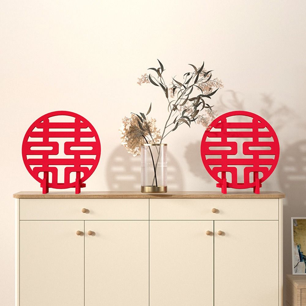 3D Wedding Ornament Wedding Supplies Xi Word Sticker Chinese Wedding Decoration Wall Stickers