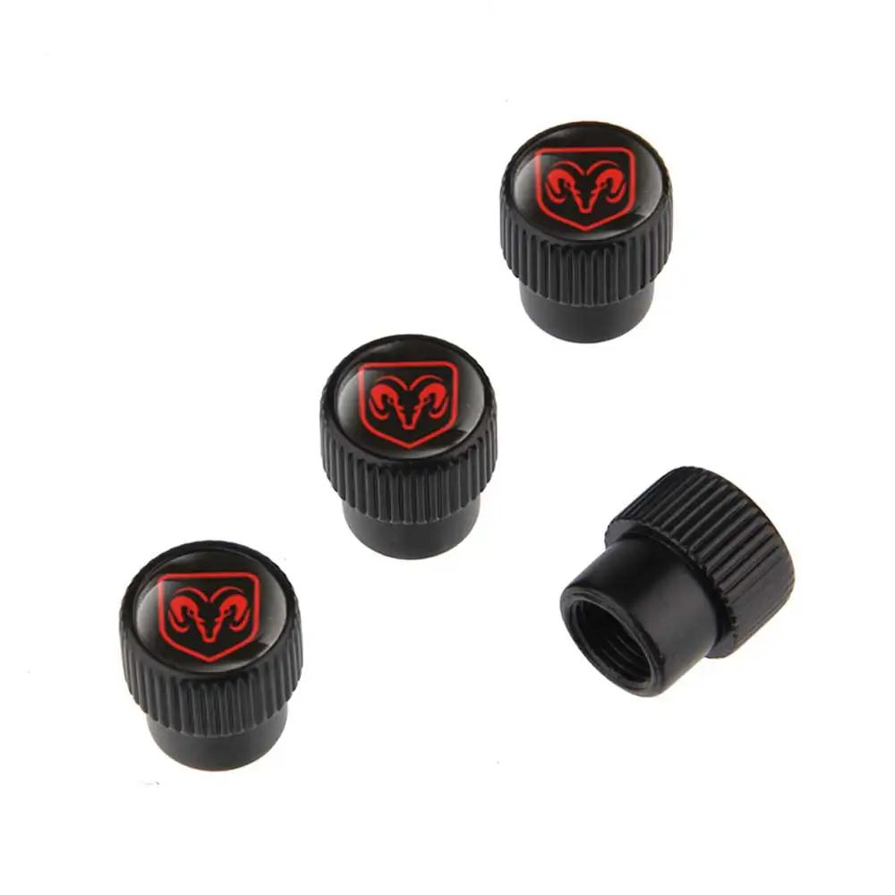 4pcs Anti-rust Alloy Car Wheel Tire Valves Caps Cover for Dodge DURANGO CALIBER CARAVAN Challenger CHARGER RAM 1X 500 RAM SRT SXT
