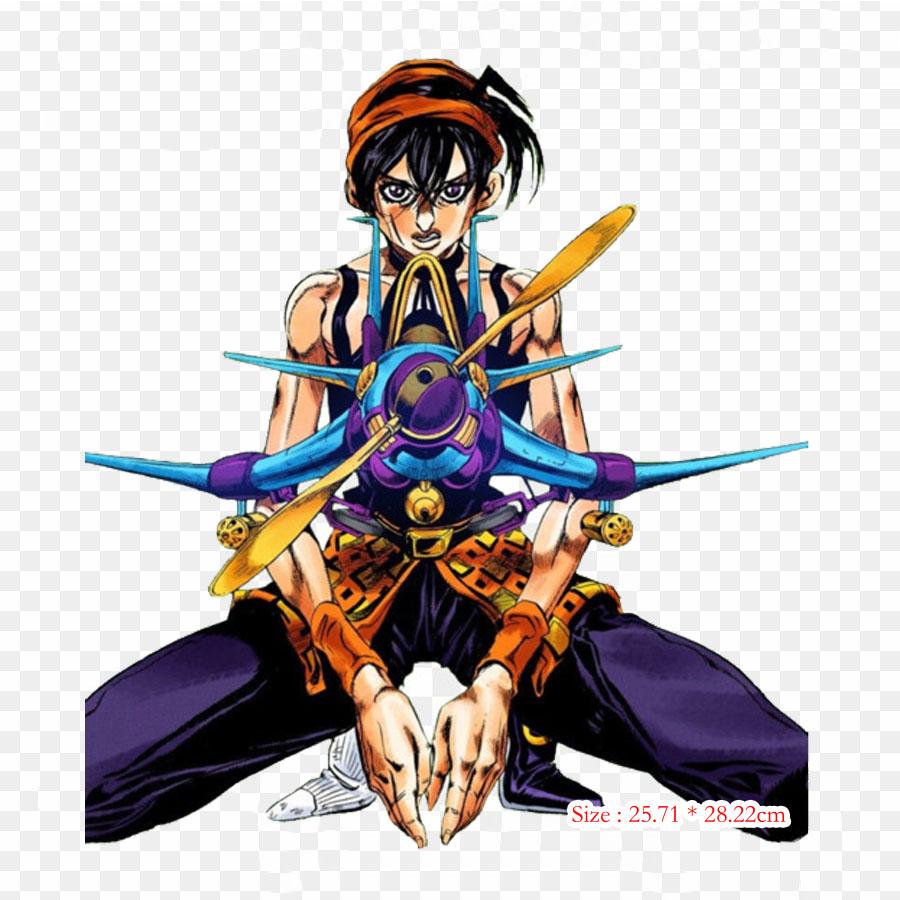 Угрожающие прозрачные наклейки Jojo's Bizarre Adventure Jos для одежды, нашивки в полоску, аппликации, наклейки на одежду, индивидуальный патч