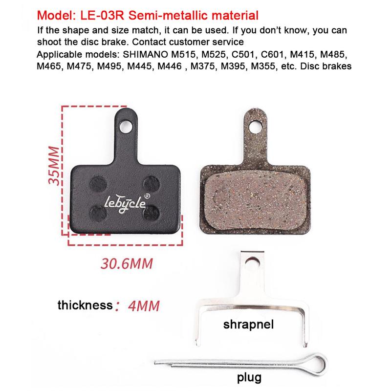 Lebycle-25 Pair MTB Bicycle Disc Brake Pads,Resin,Road Bike Hydraulic Disc Brake Pads,Universal for Shimano,SRAM,AVID,ZOOM,B01S