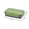 Pearl Metal Men's Single-Tier Bento Box with Four-Point Lock, Khaki Green, Made in Japan, Home Label D-437