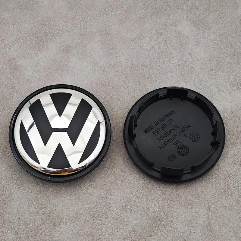 2026 Hot Emblems For VW Volkswagen Jetta MK5 Golf 4pcs/set 65mm Car Wheel Center Caps Rim Hub Caps For Volkswagen VW Golf 6 Pass