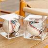 1/3/6Pcs Baseball Display Case Transparent Design Dustproof UV Protected Acrylic Baseball Holder Display Box