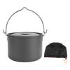 Подвесной котелок для кемпинга, большая вместимость, из алюминиевого сплава, с антипригарным покрытием, многофункциональный, портативный, теплостойкий
