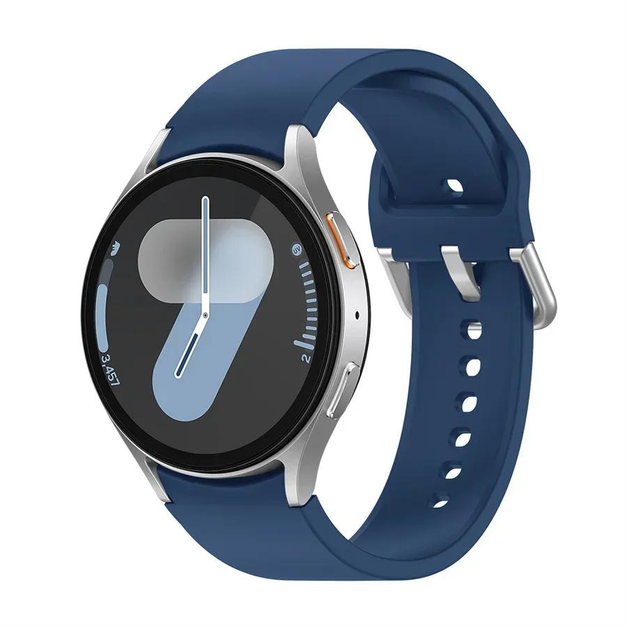 Силиконовый ремешок для Samsung Galaxy Watch 7 6 5 4 44мм 40мм 5 45мм 20мм Браслет Galaxy Watch6 4 classic 47мм 43мм 46мм 42мм ремешок