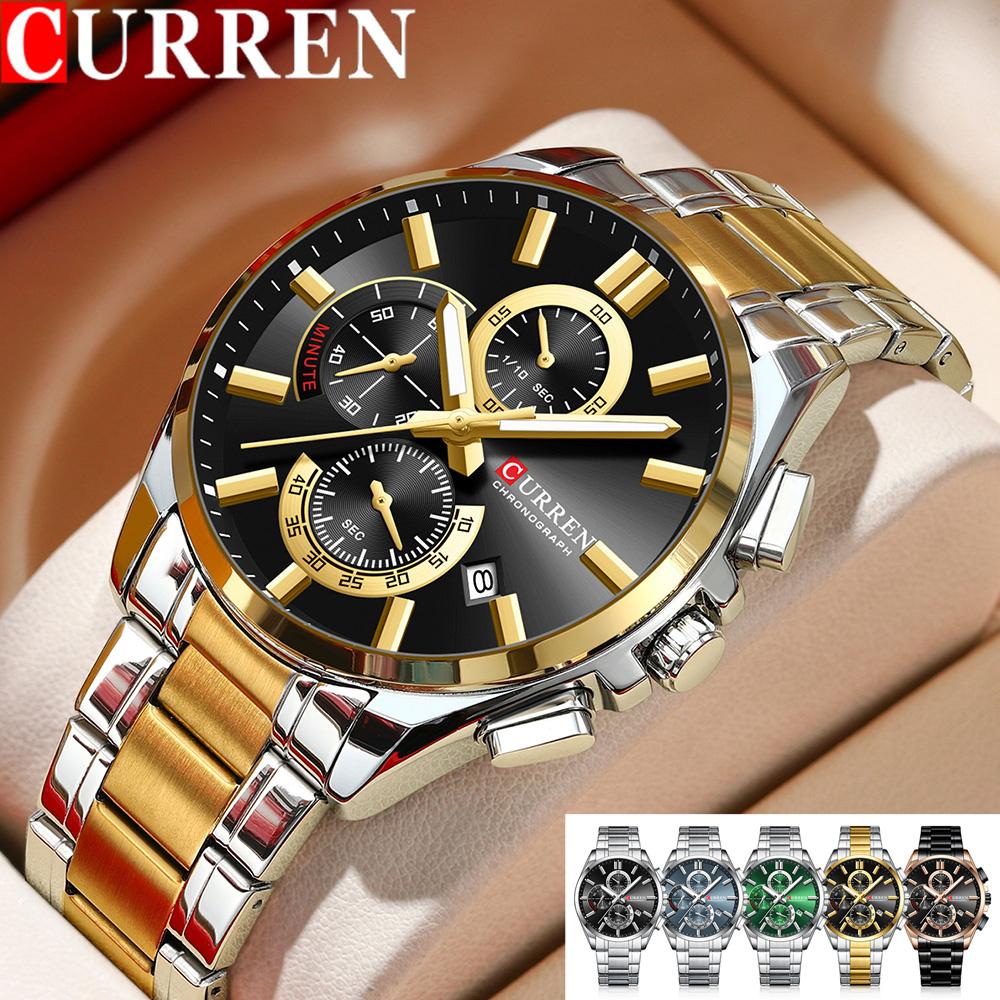 CURREN WristWatch Waterproof Chronograph Men Watch Military Army Top Brand Luxury Classic Stainless Steel Sport Male Clock 8475