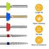 Tungsten Carbide Nail Drill Bits Durable Sharp Tip Low Friction Design For Home Manicure Professional Salon Cuticle Gel