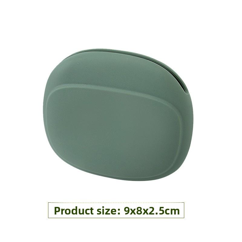 Silicone Earphone Storage Box Portable Cable Organizer for Headphones and Wires Modern Minimalist Design 1L Capacity Green, Gray, Pink Options