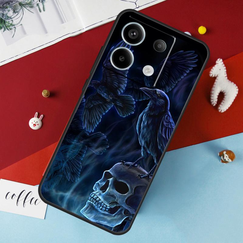 Чехол Ворон Череп Темный Для Xiaomi Redmi Note 14 12 11 10 13 Pro 15 Pro Plus Redmi 15 14C 10C 12C 13C 15C