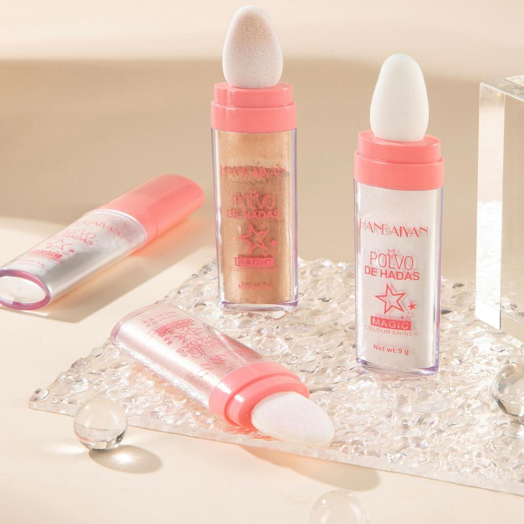 3 цвета, пудра-хайлайтер Polvo De Hadas, блестящая пудра, мерцающая контурная румяна, пудра для макияжа для лица, тела, 9 г