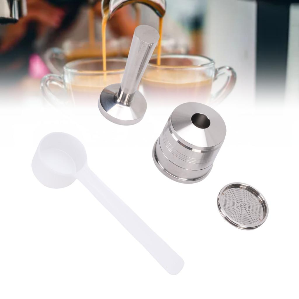 Многоразовая кофейная капсула, подходит для кофемашин Illy X7 Y3 Y5, многоразовая кофейная капсула из нержавеющей стали, кофейный темпер, ложка, щетка